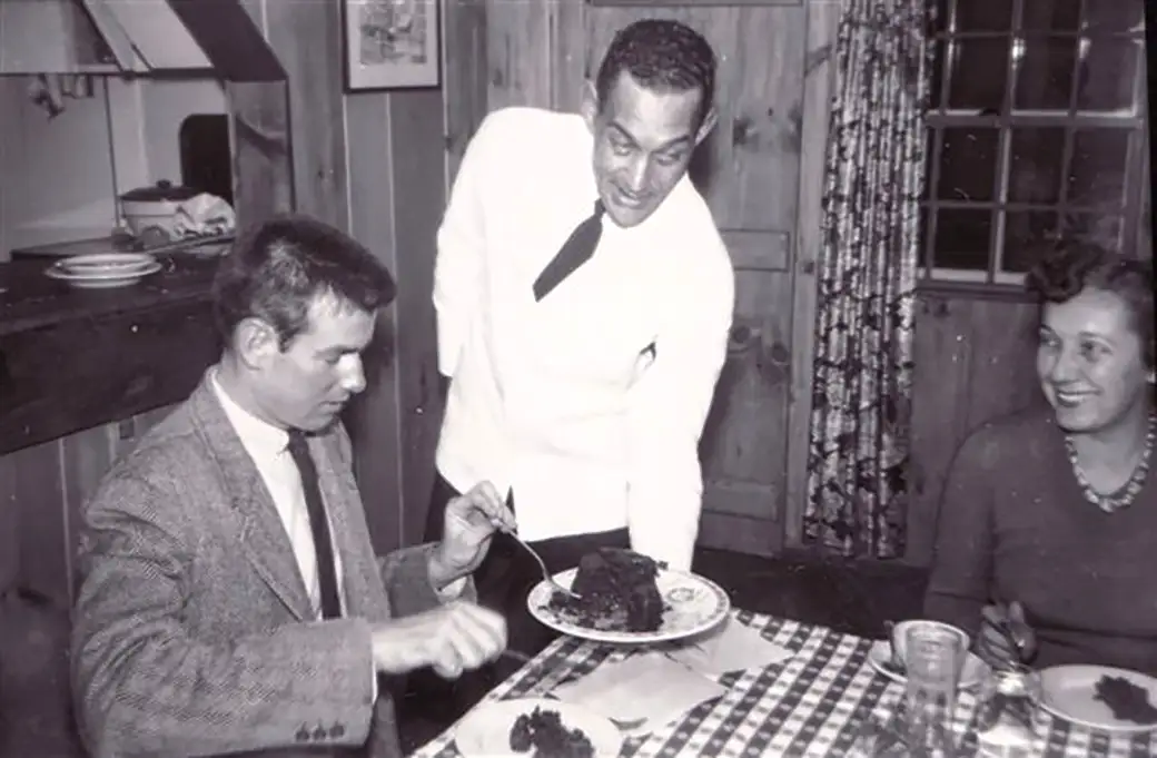 Sam Hall Serves Christmas Dinner 1950's